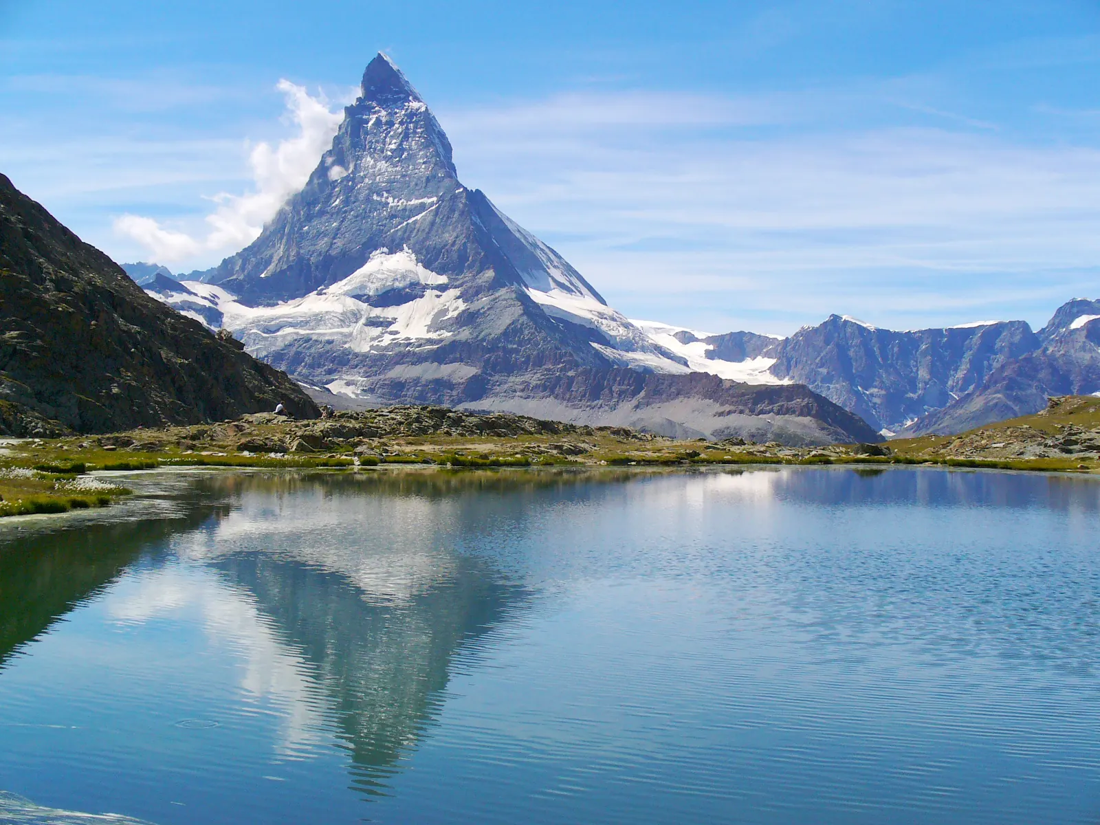 Riffelsee mountain lake near Zermatt