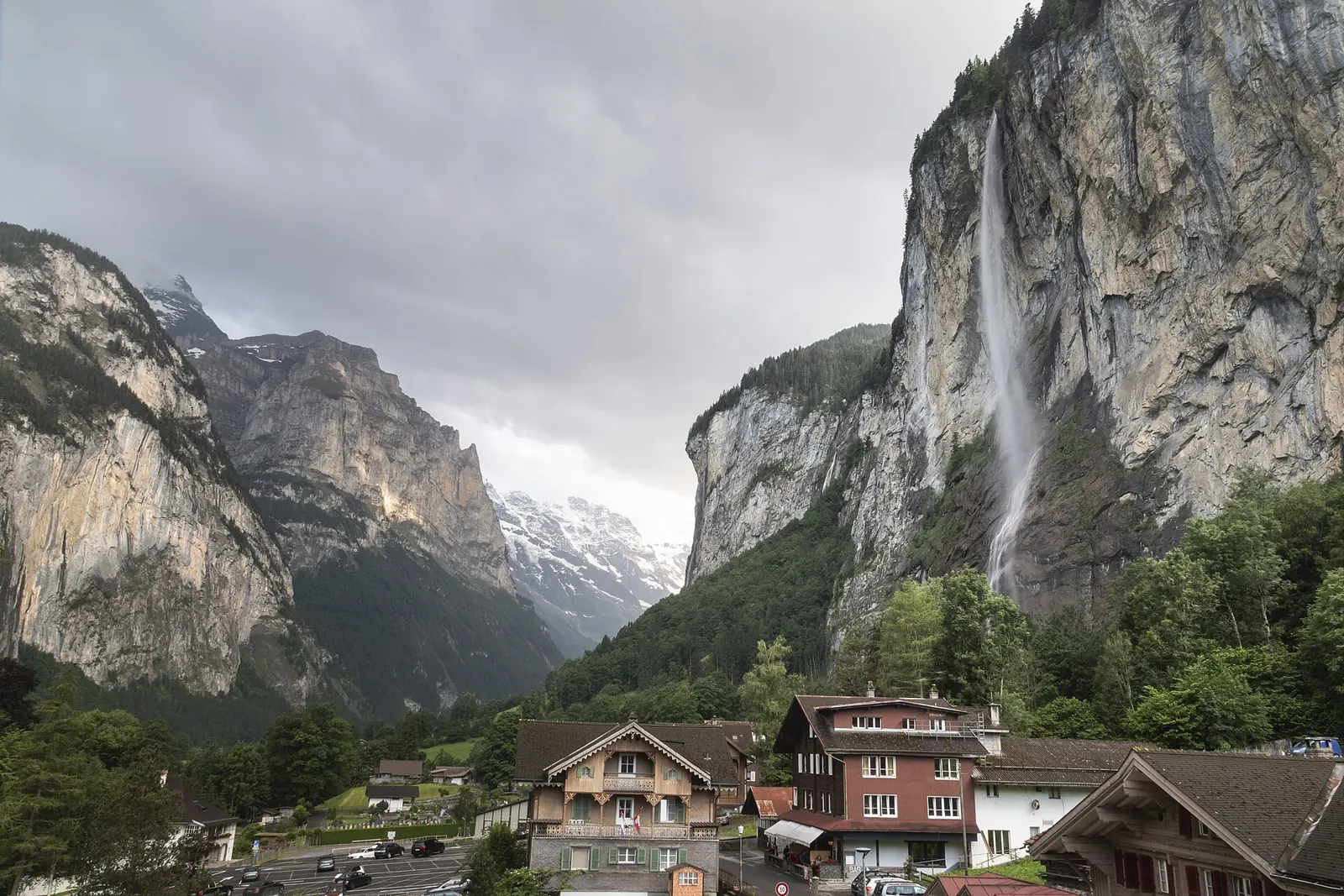 Lauterbrunnen valley and Staubbach Falls
