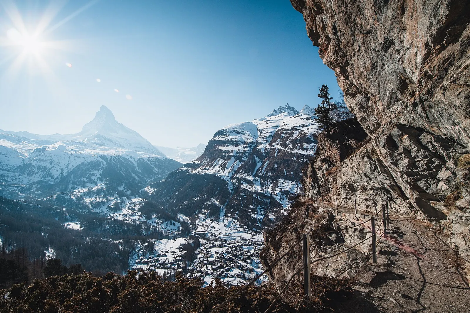 Zermatt village with the Matterhorn