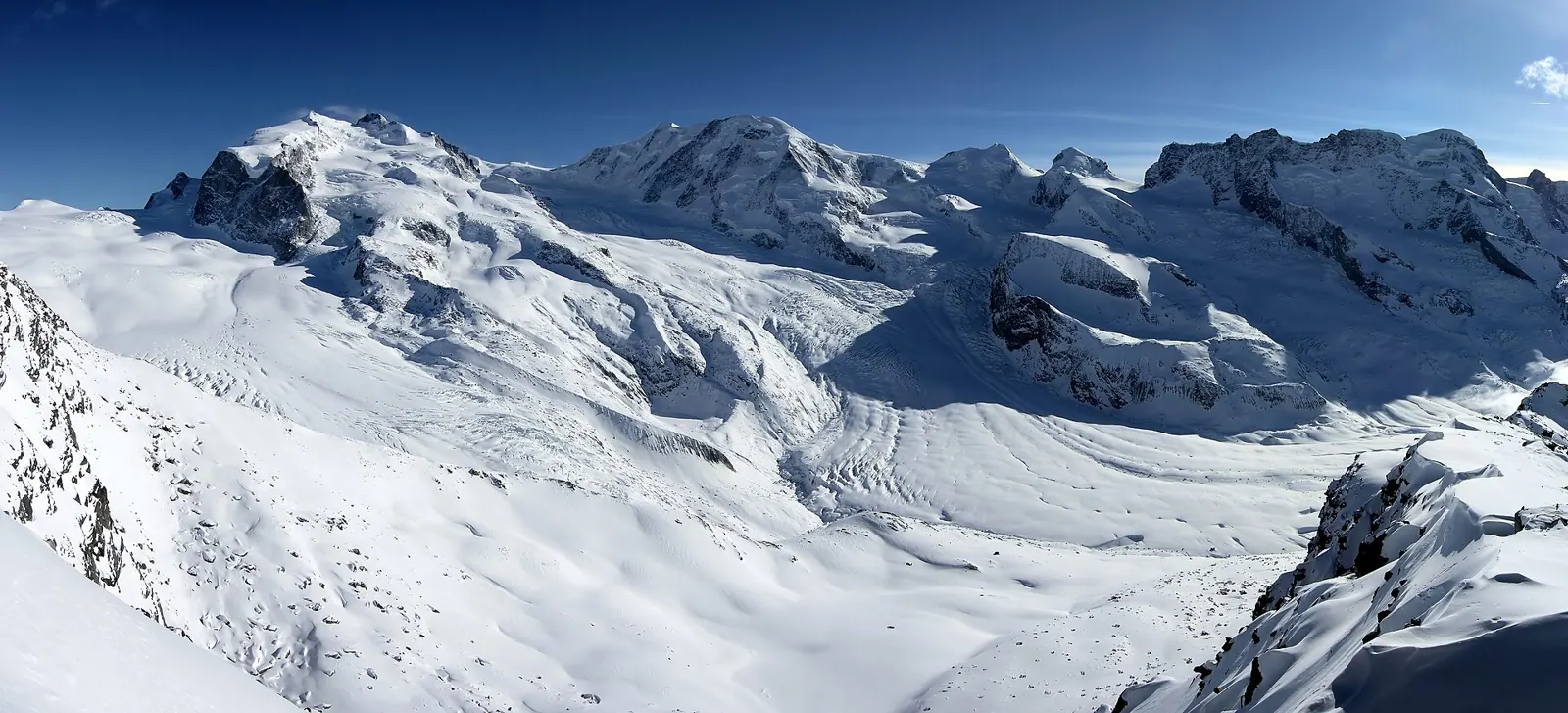 Gornergrat railway with the Matterhorn in winter